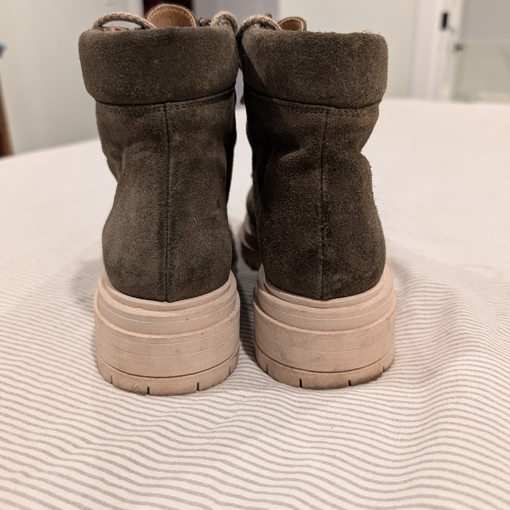 ANTHROPOLOGIE Pilcro Green Suede Boots, Sz 39. - Picture 3 of 15